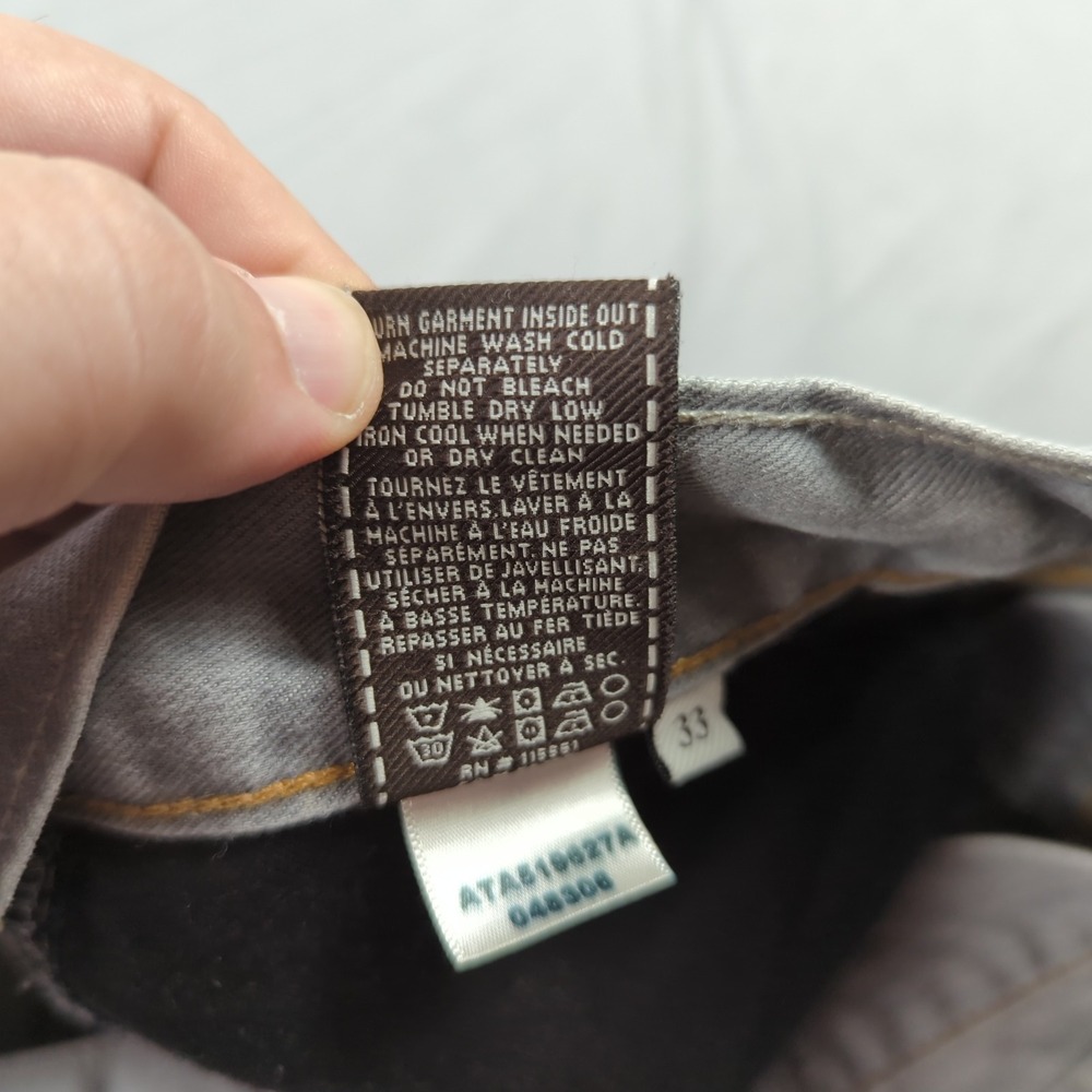 7 for all Mankind Jeans Mens 33x33 Gray Standard Straight Relaxed Casual Faded‎ - Picture 11 of 15